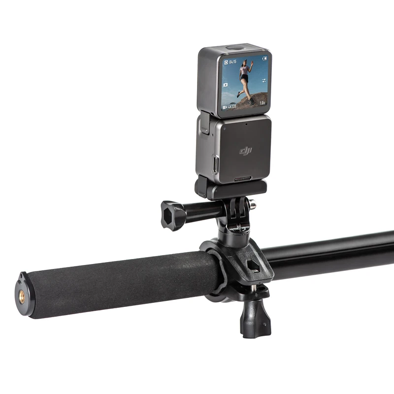 Fixation aluminium Gopro Hero DJI Osmo pour guidon vélo
