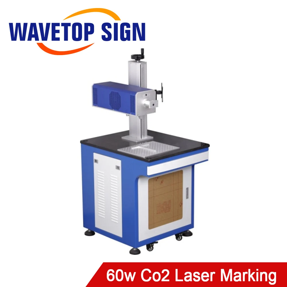 Wavtopsign-máquina de marcado láser Co2 de escritorio, 60w, juego de cabezal Galvo de 16 aperturas, 5x expansor de haz, área de marcado 110x110mm