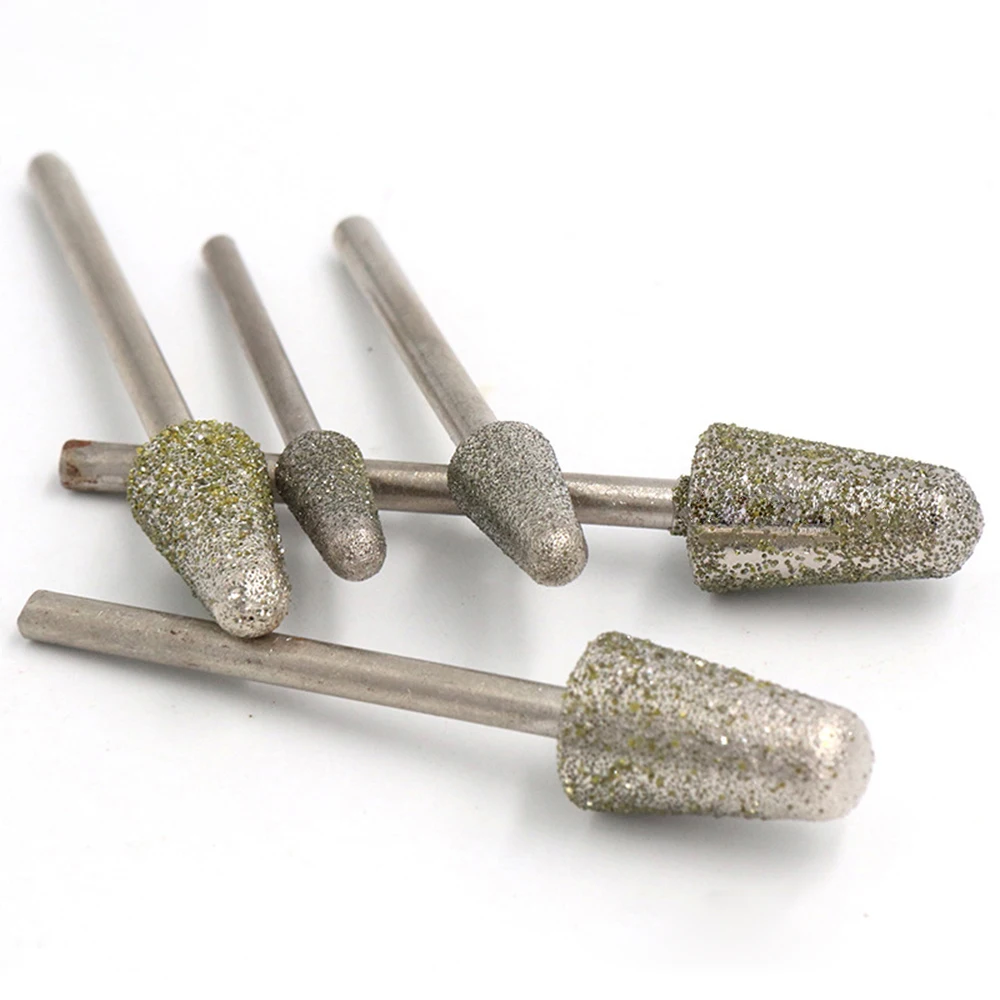 0.8มม.-10มม.เพชร Burr Grinding Bit 2.35/3มม.สำหรับแกะสลักแกะสลักเครื่องมือ