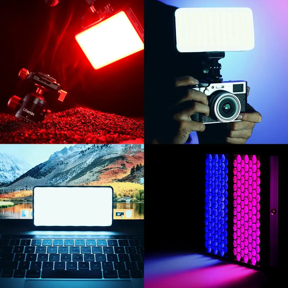 Ulanzi VIJIM VL196 RGB LED Video Licht DSLR Smartphone Füllen Licht Dimmbare RGB Wirkung Vlog Licht Auf Kamera 5000mAh