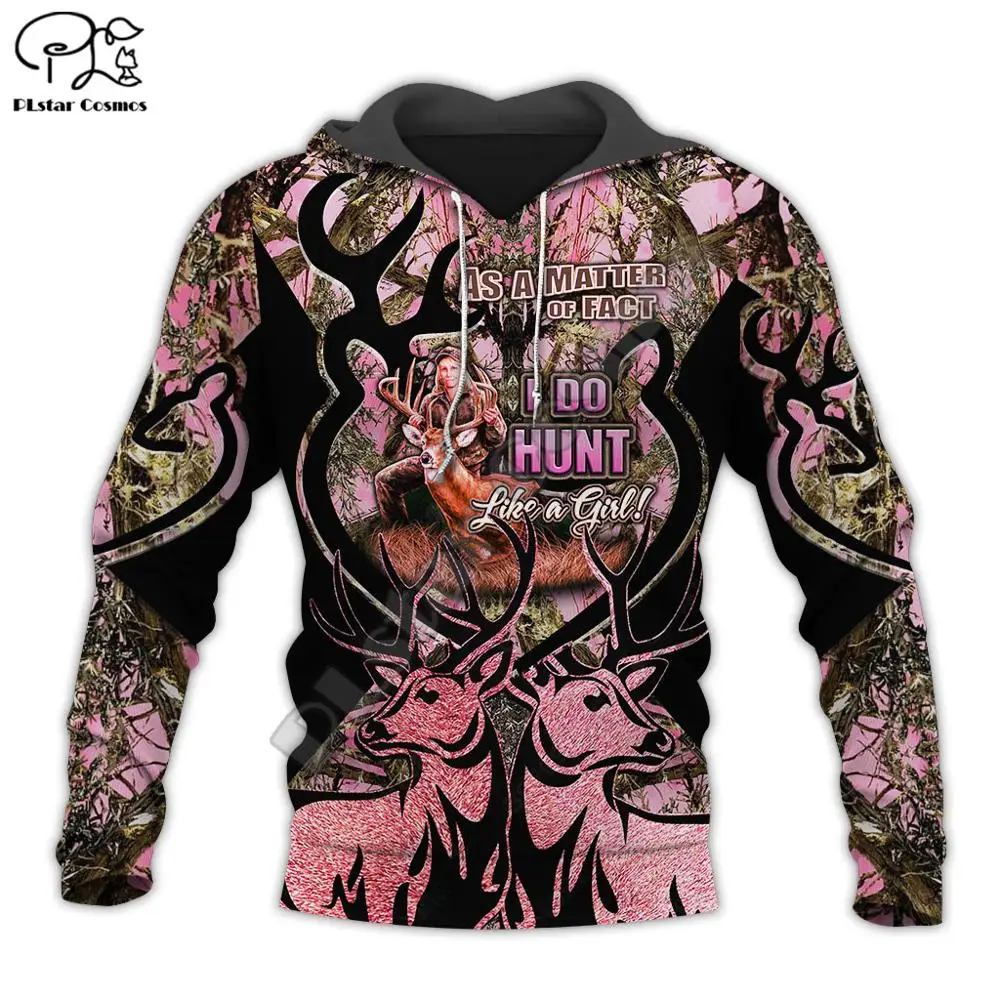 

NewFashion Country Girl Hunter Deer Hunting Animal Camouflag Tattoo Pullover Tracksuit Sweatshirts Men/Women 3Dprint Hoodies S-3