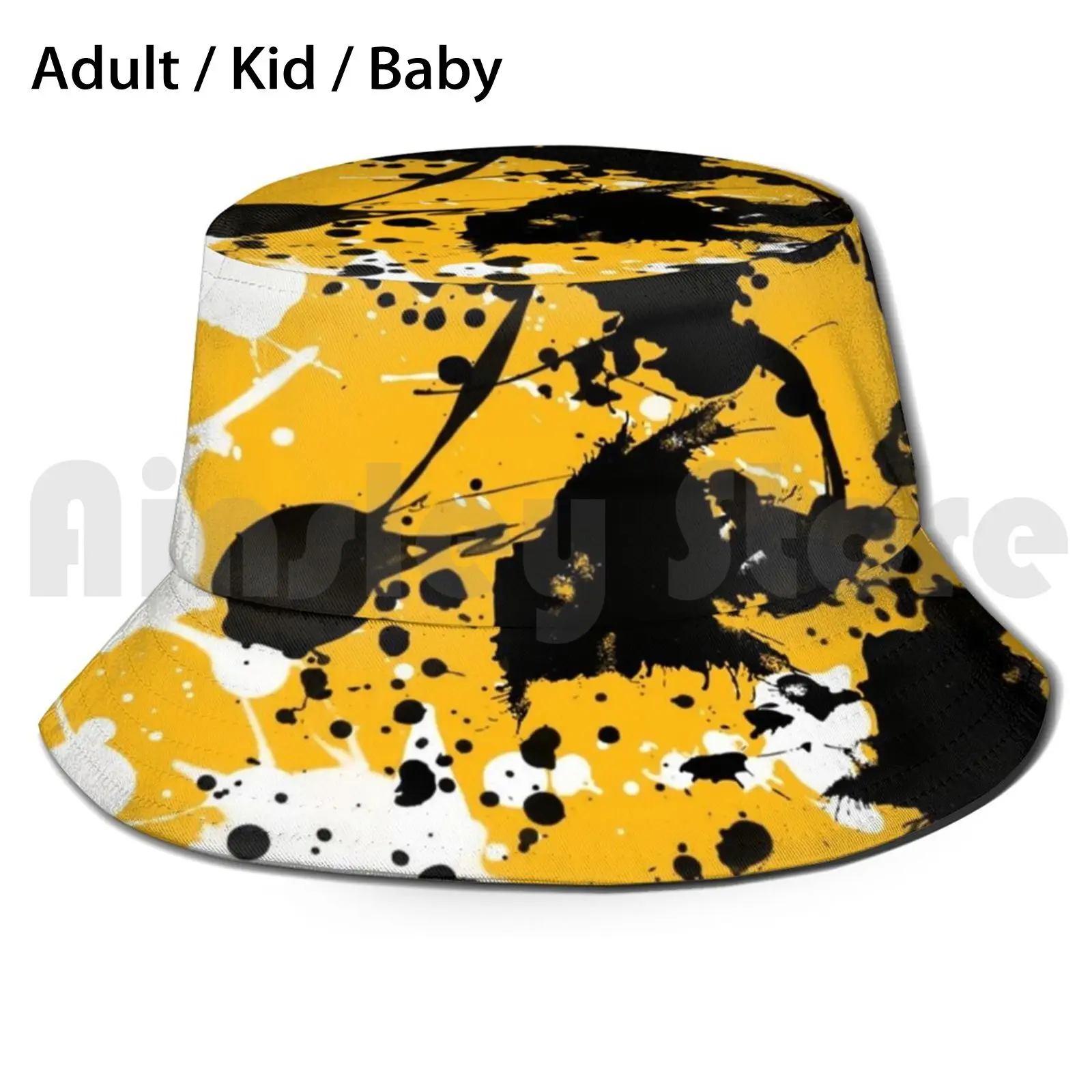 Wolves Paint Spill Bucket Hat Adult kid baby Beach Sun Hats Colours Football Footy Sport Soccer Wolves Wanderers