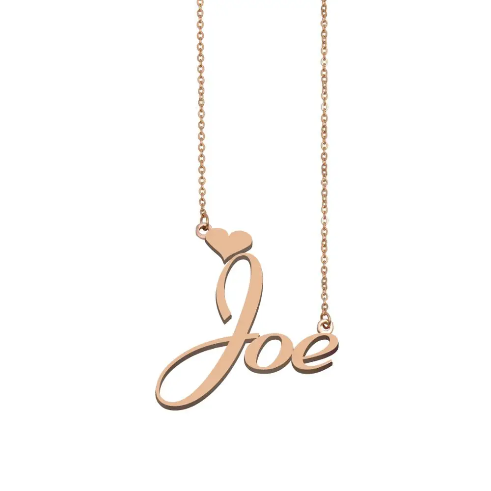 

Joe Name Necklace Custom Nameplate Pendant for Women Girls Best Friends Birthday Wedding Christmas Mother Days Gift