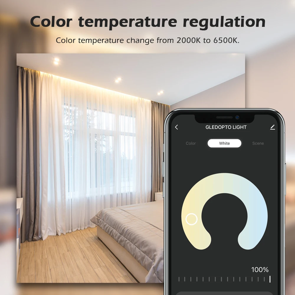 GLEDOPTO Strip Light WIFI Controller Powered by Smart Life Tuya APP RGBCCT Colors Changing Tape Light LED Controller Wireless