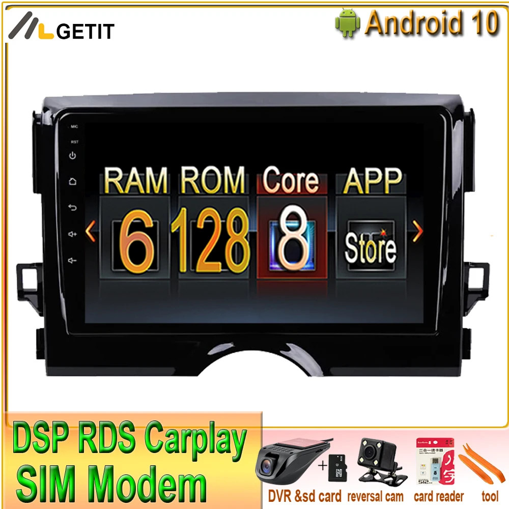 

6G+128G 9'' Android 10 Car Stereo Multimedia Player For TOYOTA REIZ Mark X 2010 2011 2012 2013 2014 2015 Head Unit GPS Radio