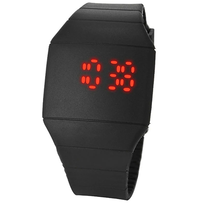 Man Woman LED Electronic Sport Watch Luminous Sensor LED Student Adult Couple Electronic Watch With Shell Adjustment Watch L58