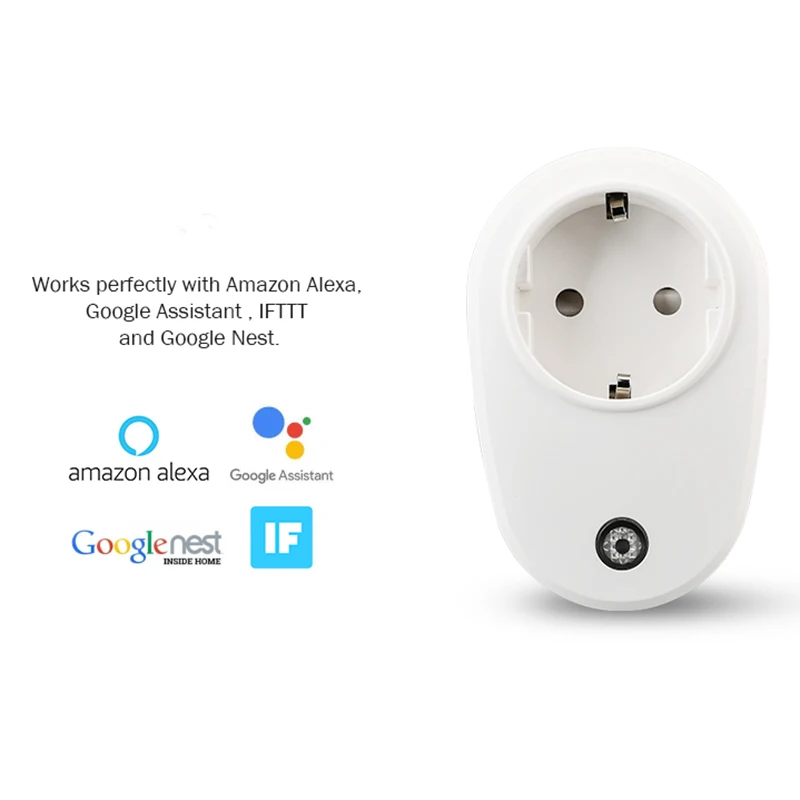 Tuya-tomada inteligente sem fio com wifi, plugue de alimentação, interruptor de controle remoto 802.11n, ue, ru e eua