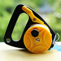 46m/83m Scuba Diving Spool Finger Line Reel With Handle Underwater Snorkeling Finger Stopper Diving Reel