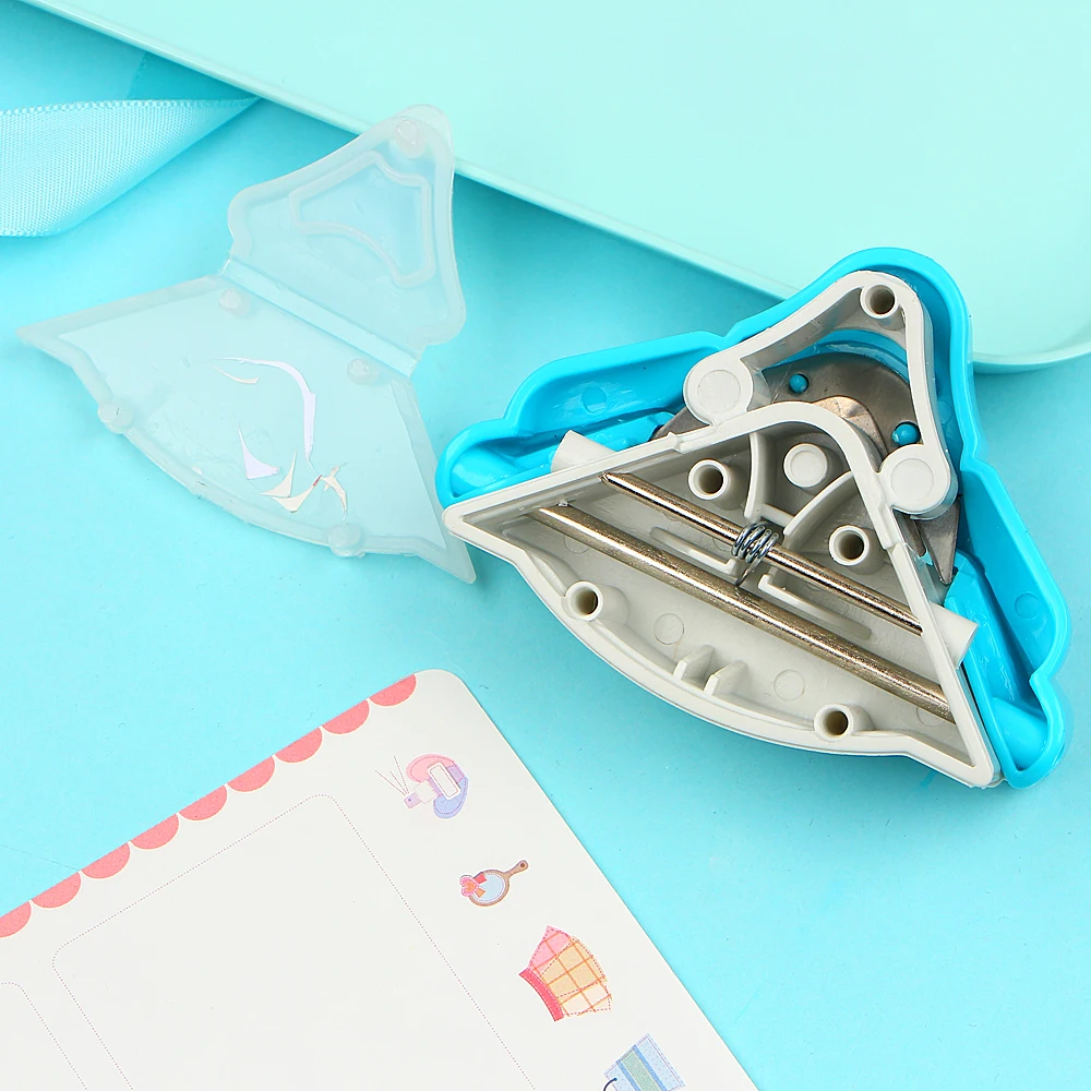 Yüksek kalite DIY R5 köşe yuvarlama 4mm delgeç kartı fotoğraf kesici aracı zanaat Scrapbooking