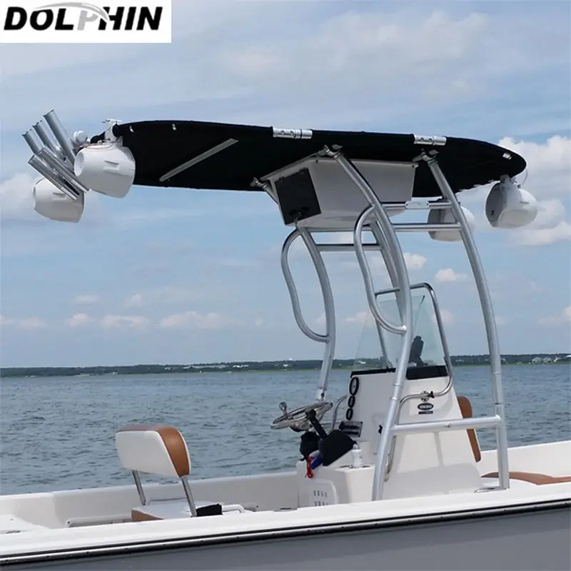 Promotion! Dolphin Pro2 Center Console Boat T Top Plus a 5 Fishing Rod Holders Package