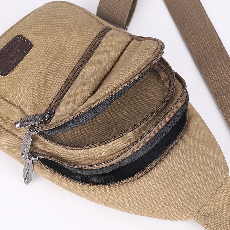 YoReAi Men Shoulder Bags New Waist Packs Sling Crossbody Pack Outdoor Sport Chest Packet Daily Picnic Canvas Messenger Bag Bolsa