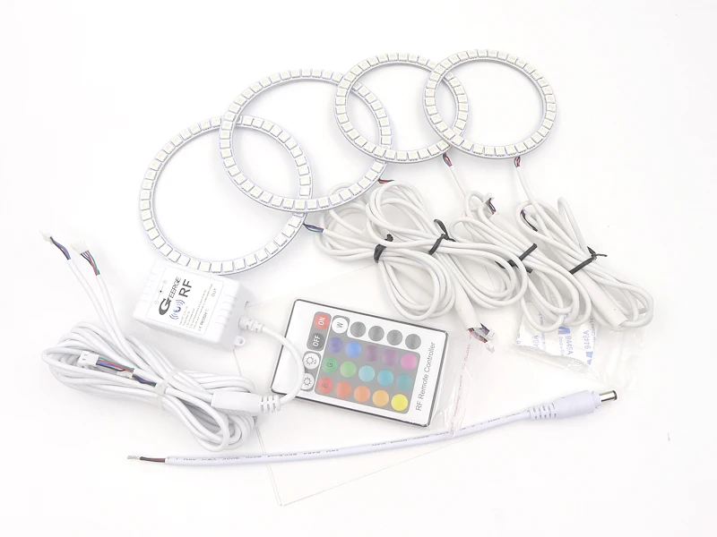 For Mercedes Benz E Class W212 C207 A207 RF Remote Bluetooth-Compatible APP Multi Color RGB LED Angel Eyes Halo Rings Kit