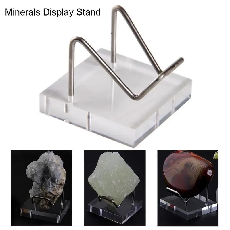 Metal Arm Mineral Display Stand Holder With Acrylic Base For Softball Golf Tennis Ball Baseball Egg Sphere Puzzle Balls