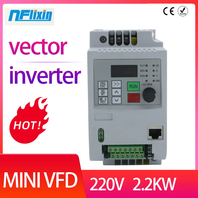 1pc 2KW 3HP Single Phase Variable Frequency Inverter Drive Inverter VSD VFD Universal Motor Speed PWM Control Inverters Mayitr