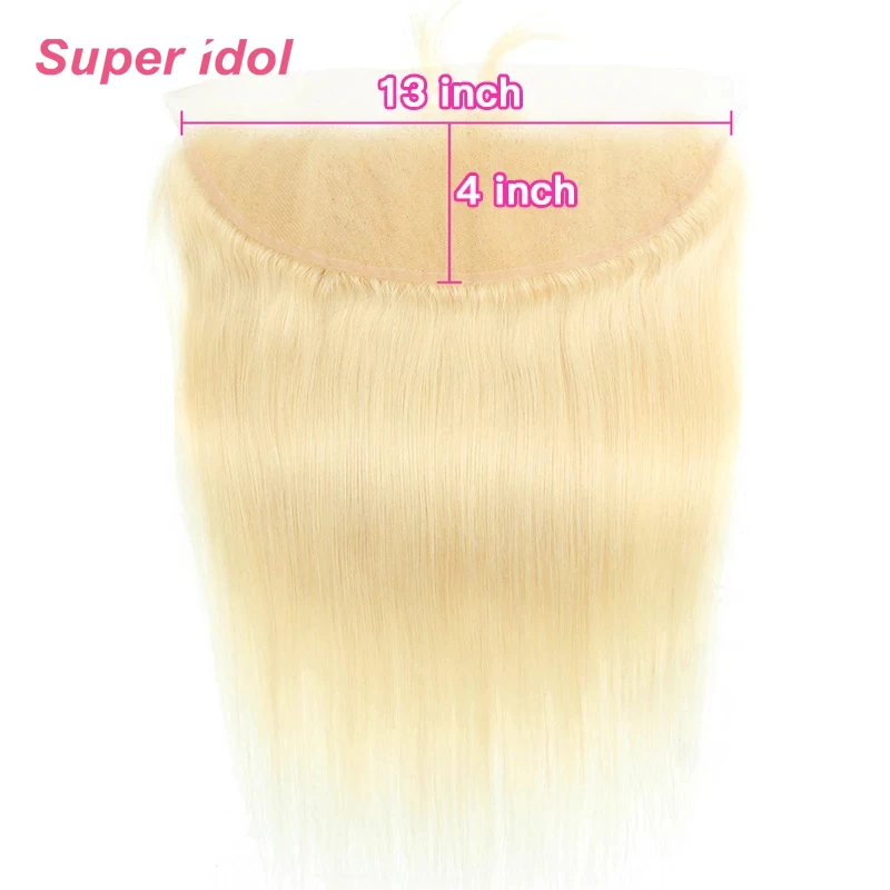 613 Blonde HD Transparent Lace Frontal Brazilian Straight 13x4 Ear To Ear Lace Frontal Pre Plucked Hairline with Baby Hair