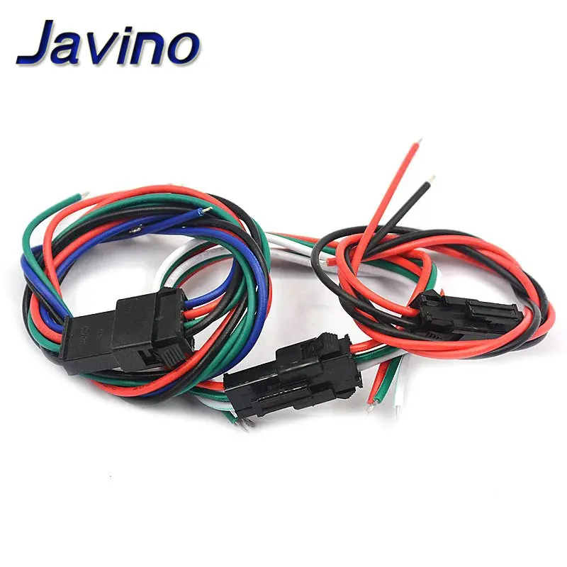 5Pairs 15cm Long JST SM 2Pins Plug Male to Female Wire Connector 3pin 4pin KIT DIY 22AWG