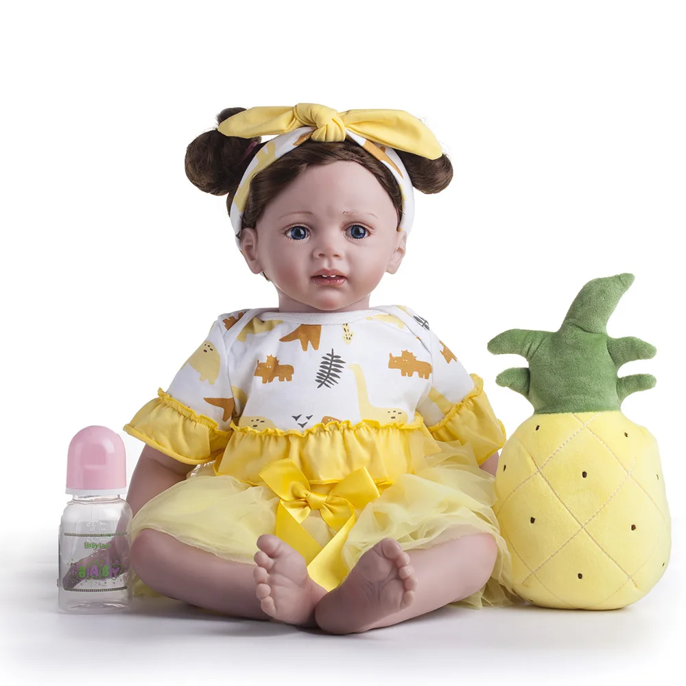 60cm Silicone Vinyl Reborn Baby Doll Toy For Girl Exquisite Princess Toddler  Babies Child Birthday Gift Play House Toy