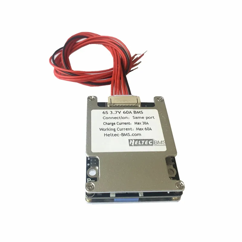 Bms 6s 7 60a bms balance board para 26v 29.4v bicicleta elétrica ferramentas dentro de 1200w