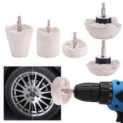 5PCS Car Rims Polishing Cloth Wheel Buffing Durable Cloth Polishing Wheel Car Detailing Waxing Cleaning Maintenance Tool