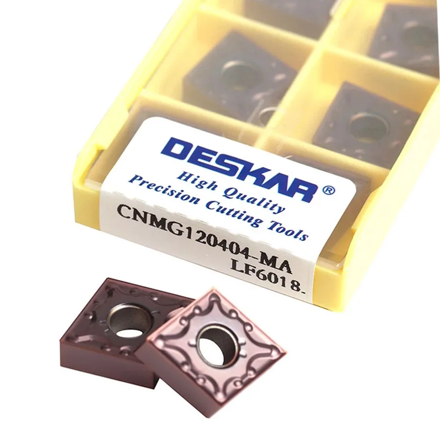 10 SZT. DESKAR CNMG120404 MA CNMG120408 MA LF6018 Płytki tokarskie do obróbki numerycznej, narzędzia skrawające do obróbki stali nierdzewnej