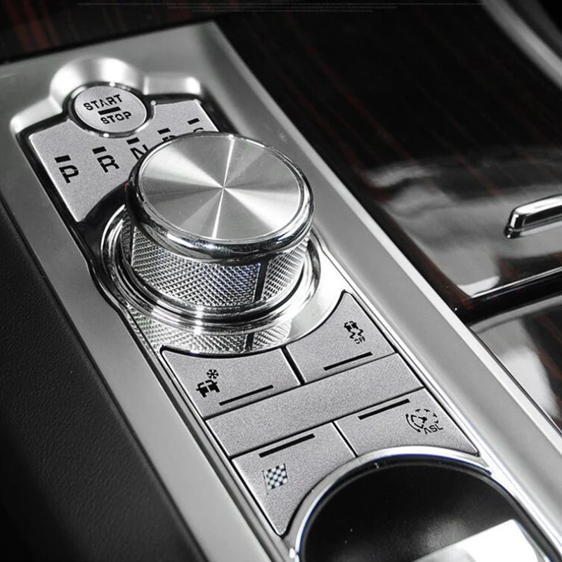 For Jaguar XF 2012-2015 Aluminum Alloy Car Central Control Gear Shift Panel Buttons Covers Stickers Trim Interior Accessories