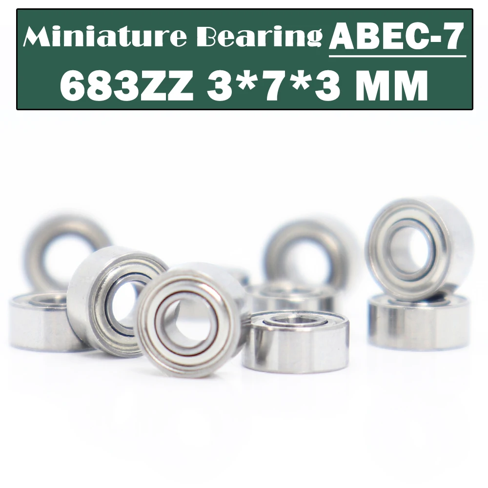 683ZZ Bearing ABEC-7 ( 10 PCS ) 3*7*3 mm Miniature 683 ZZ Ball Bearings 618/3ZZ EMQ Z3V3 High Quality