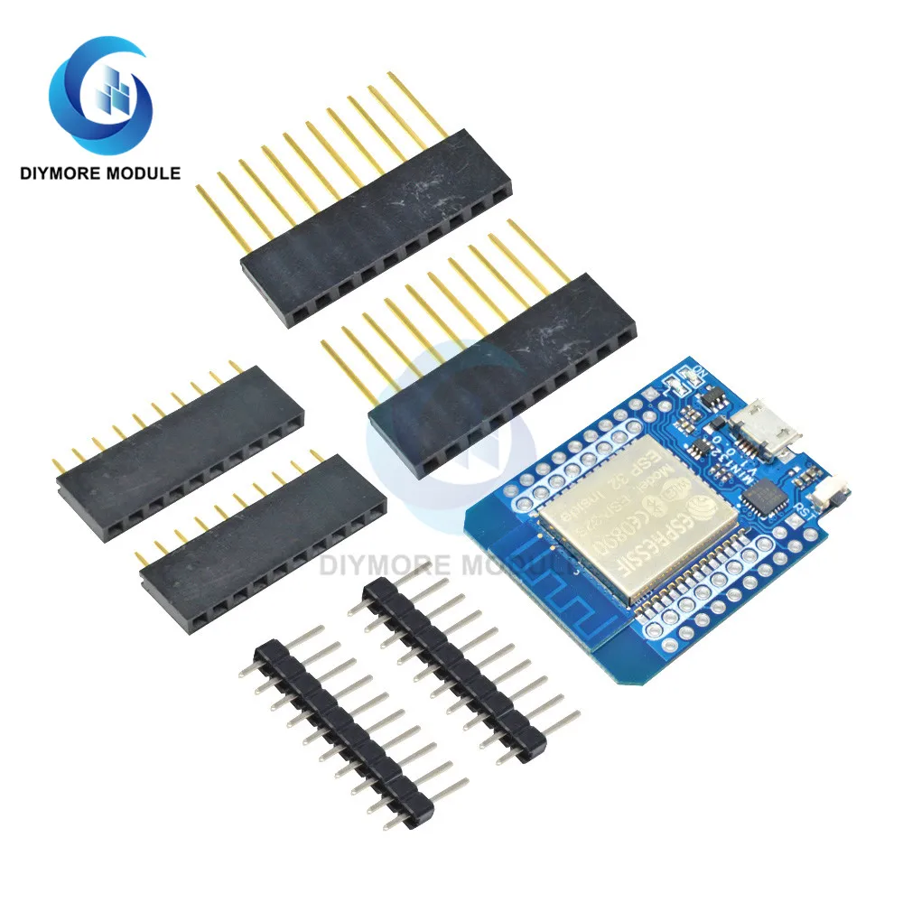 For Wemos MINI D1 ESP32 WiFi Development Board CP2104 Micro USB With Pins for NodeMCU Lua IOT