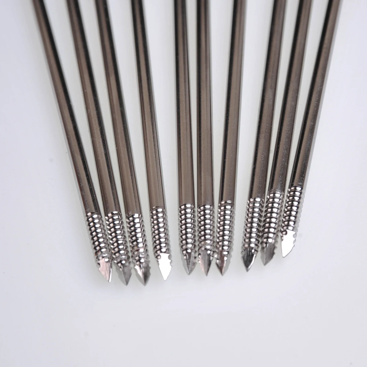 10pcs Threaded Kirschner Wire K-Wire Stainless Steel Orthopedic Kirschner Wire Pins Trocar One Ends Veterinary Tools