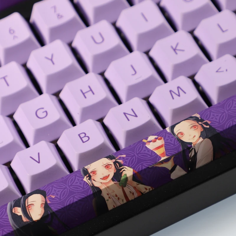 Demon Slayer Kamado Nezuko Keycap Cool Man Anime Keycap Mechanical Keyboard Kimetsu no Yaiba Kanroji Mitsuri Tanjirou Keycaps