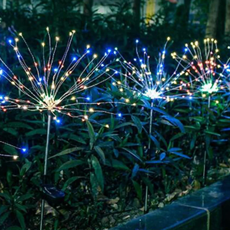 

Led Solar Lawn Light Outdoor IP65 Waterproof Solar Power Decking Light Dandelion Lawn Lights Fireworks Solar For Garden Lamp