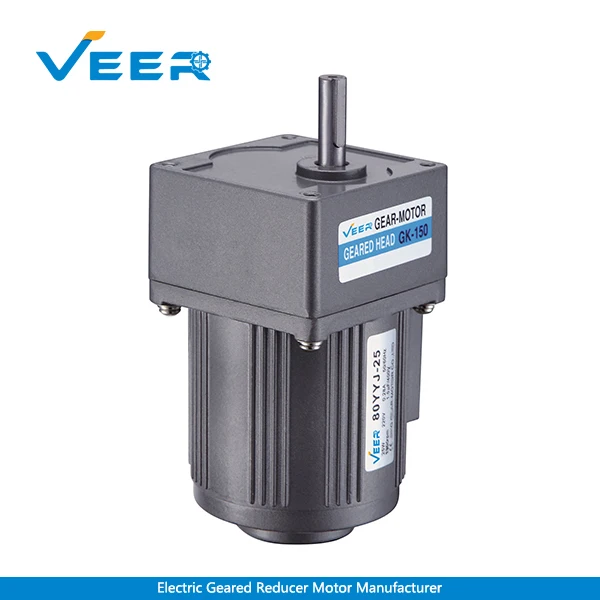 Redutor Elétrico Pequeno da Engrenagem da C.a. 80yyyj25 25w Phase Phase 110v 220v 380v Gearbox Tamanho 80×80 mm Personalizado