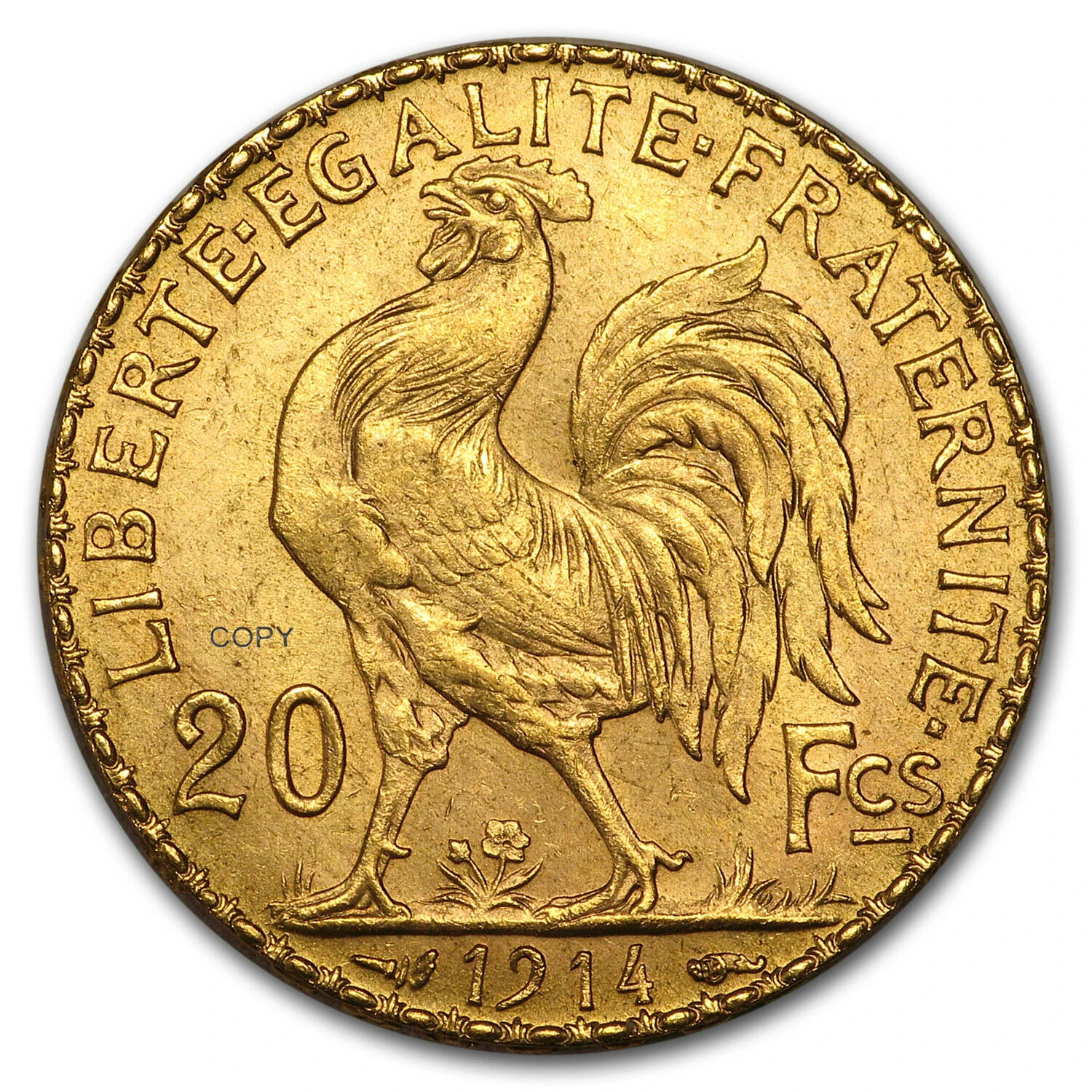 France 20 Francs 1914 Gold Marianne Rooster Brass Metal Copy Coin Collection Commemorative Coins Ww2 Moneda Collectible Coins