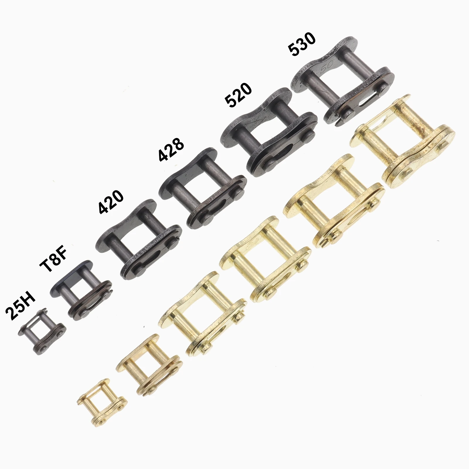 25H T8F 420 428 520 530 Chain Master Buckle Ring Link for Pocket Dirt Pit ATV Quad Go Kart E Gas Scooter Motorcycle