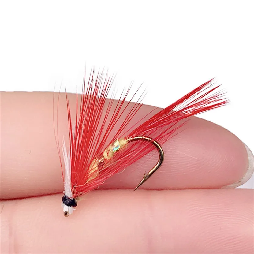 40/62/91/131 Teile/schachtel Trout Nymph Fly Angeln Locken Trocken/Nass Fliegen Nymphen Eis Angeln lockt Künstliche Köder mit Boxed – Detail 12