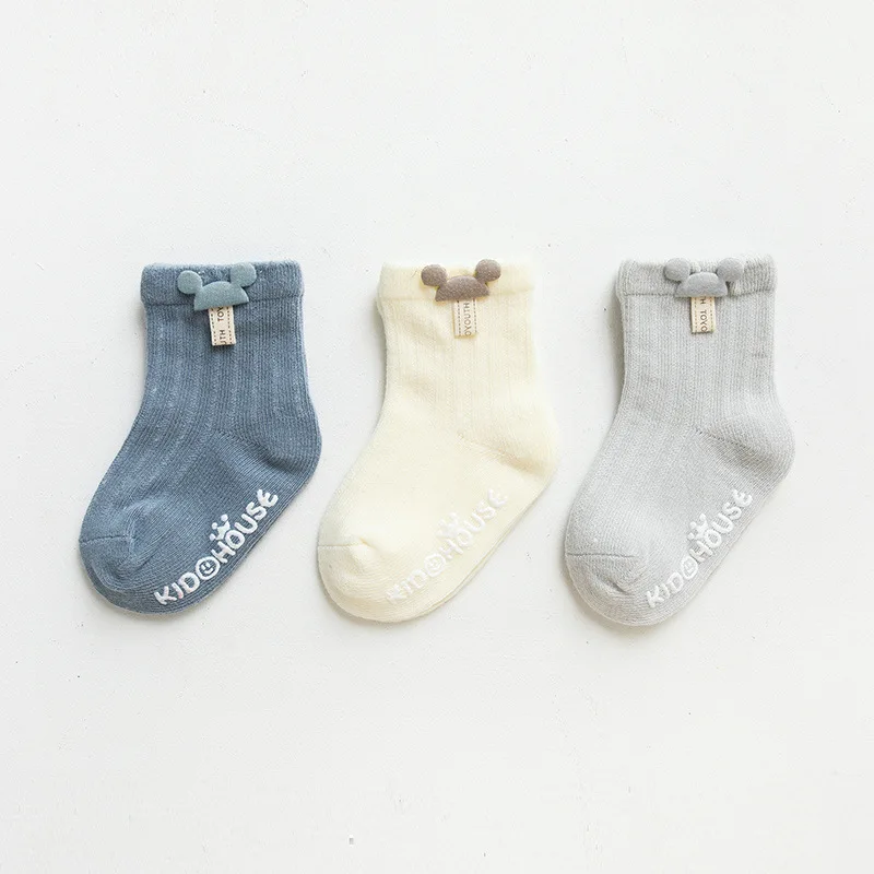 3 Pairs/Lot Infant Sock Cartoon Newborn Baby Socks Dispensing Glue Non-slip Cute Boys Girls Baby Socks Kids Sock Floor Socks