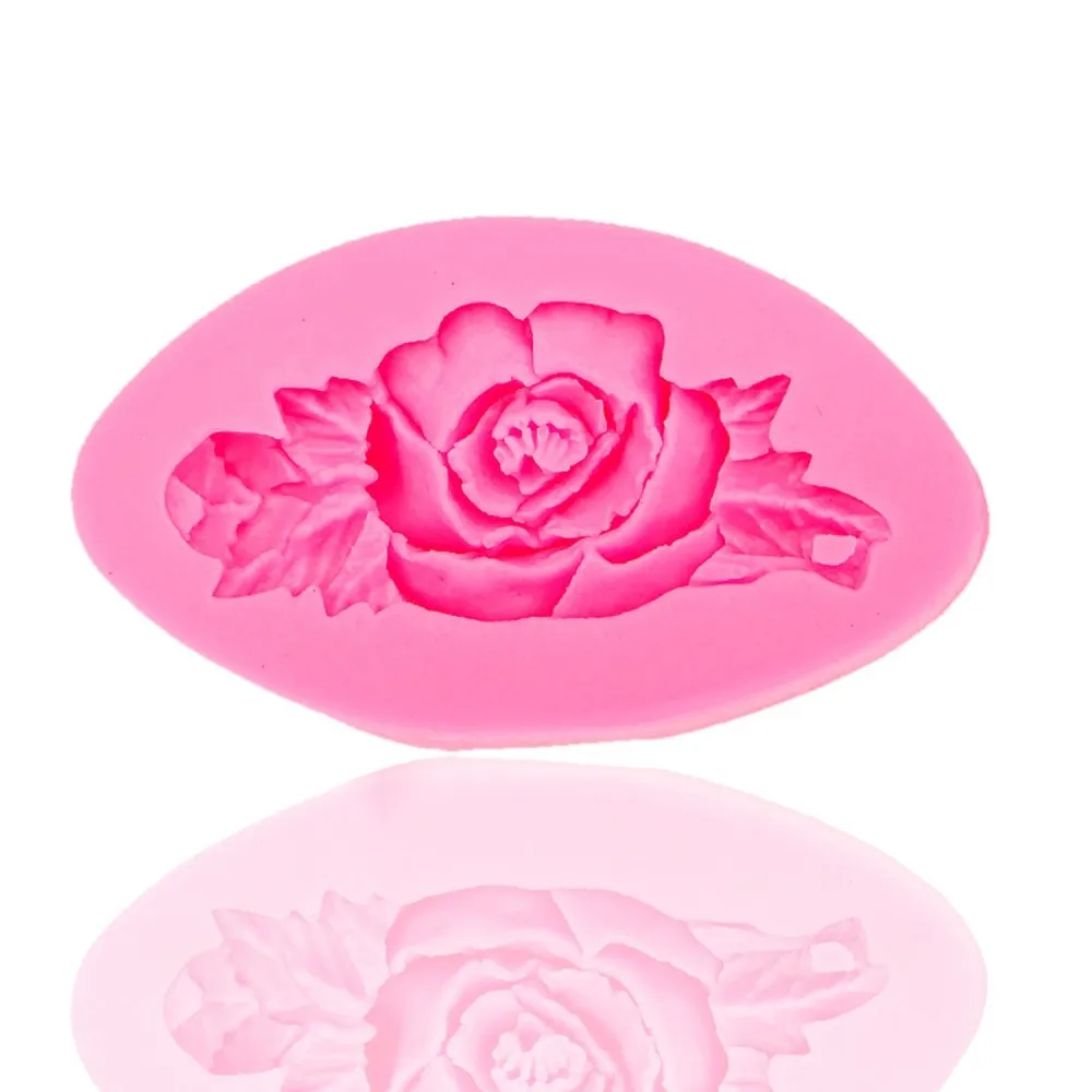 Rose Flower Cake Silicone Mold Fondant Cake Decorating Chocolate Candy Molds Resin Clay Soap Mould Kitchen Baking Cake Tools