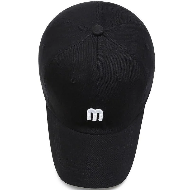 Women Summer M Letter Baseball Cap Fashion Korean Breathable Cotton Adjustable Sun Hat Men Women Snapback Cap Outdoor Peaked cap