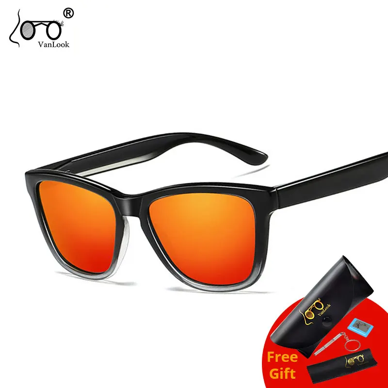 Men Polarized Fashion Sunglasses Driving Sun Glasses Gradient Square Frame Women Shades Sunglasses 100% Anti UV400 VANLOOK 2020