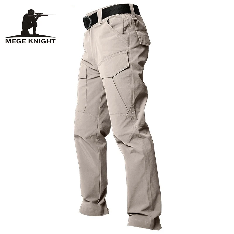 MEGE Brand Quality Summer Tactical Pants Fast Dry Breathable Military Army Cargo Pants Casual Male Combat Trousers Light Weight