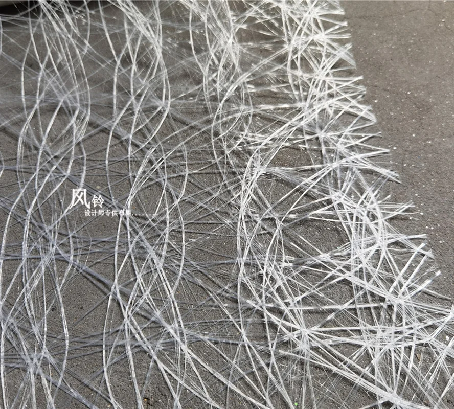 Tela de malla ahuecada para decoración, tejido de diseño de ropa creativa, color blanco y negro, textura Irregular de nido de pájaro, manualidades DIY, utilería de flores