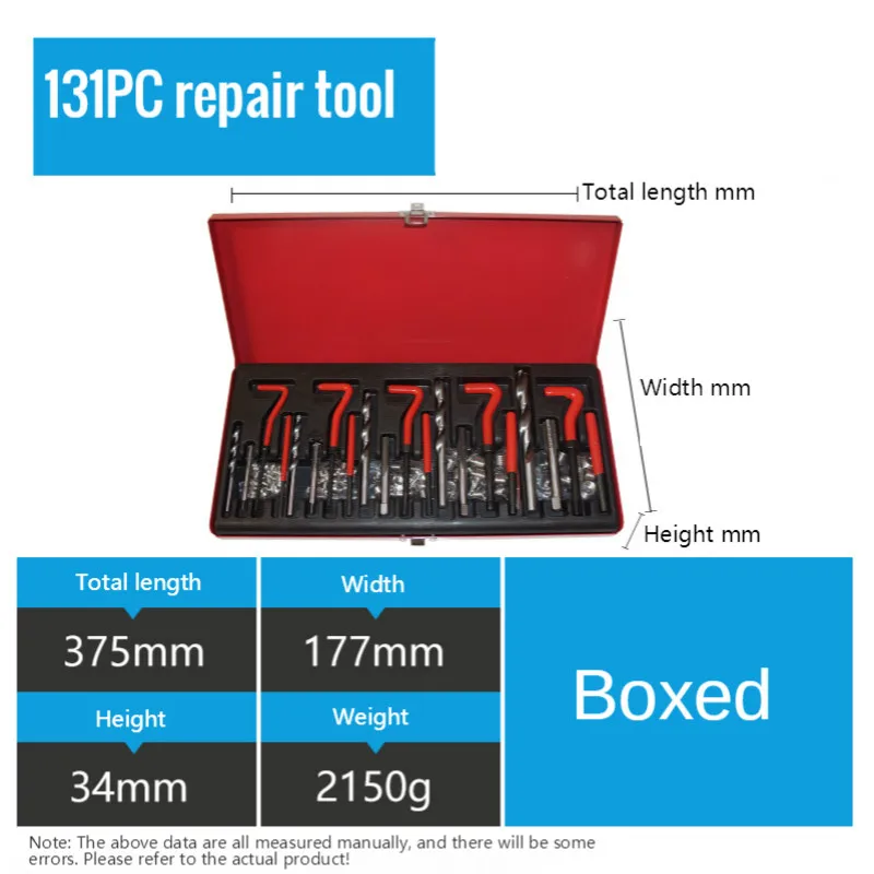 131/88/25/15 Pcs Thread Repair Tool Kit M5/M6/M8/M10/M12 for Restoring Damaged Threads Spanner Wrench Twist Drill Bit Kit