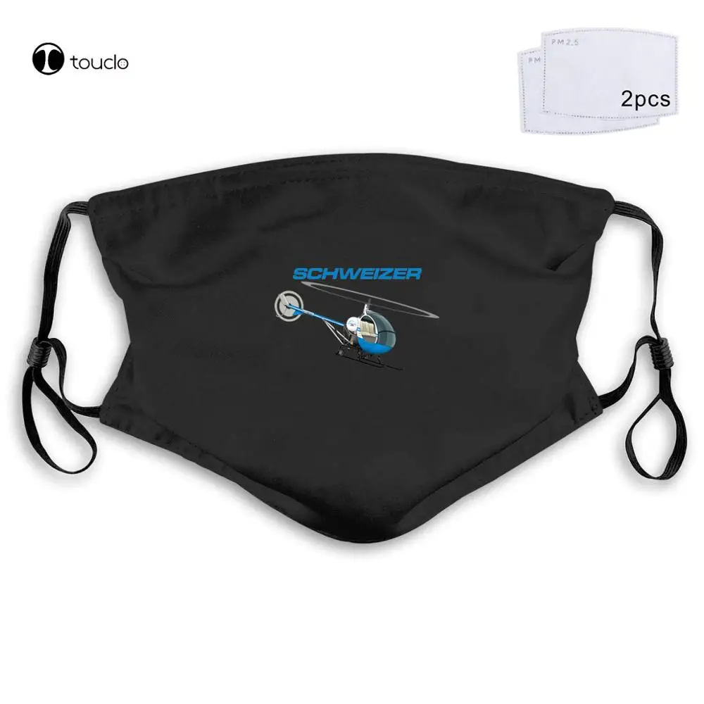 Hoge Kwaliteit Schweizer 300 Cbi (Helicopter-Gepersonaliseerde Met Uw Gezicht Masker Filter Pocket Doek Herbruikbare Wasbare