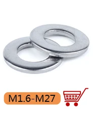 2/50X M2.5 M3 M3.5 M4 M5 M6 M8 M10 M12 M14 M16 A2-70 304 Edelstahl Übergroße Flache Unterlegscheiben, Einfache Dichtungen – Detail 14
