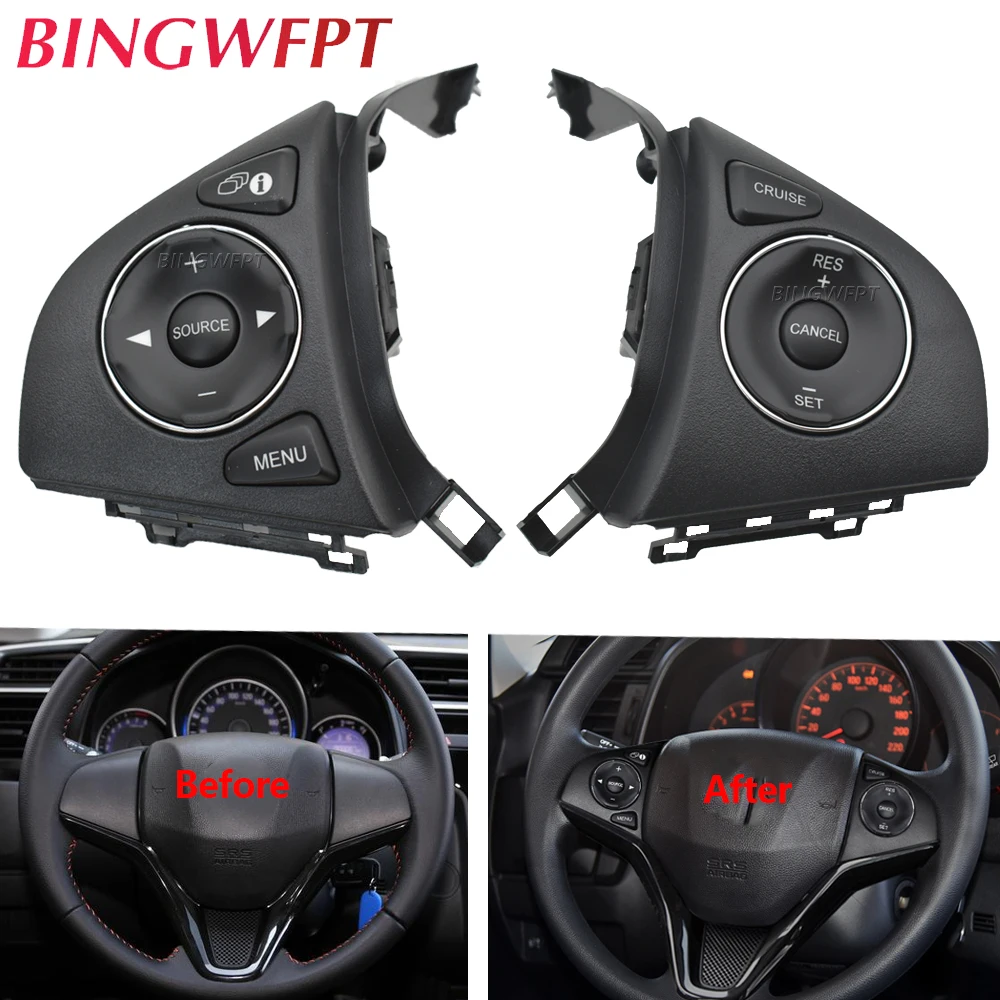 Buttons Switch For Honda Fit 2015-2018 CITY XRV HRV Audio Radio Remote Cruise Control Button Steering Wheel Control Car Styling