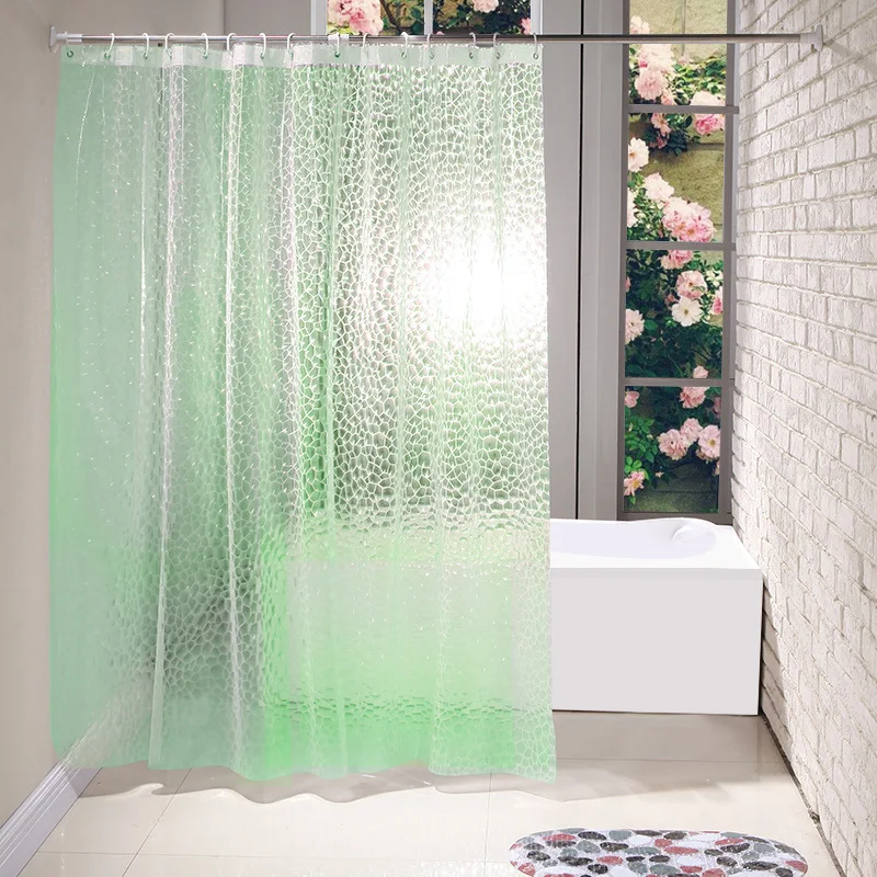 Modern Shower Curtain Starfish Partition Fresh Seaside Style Waterproof Mildew PEVA Curtain For Bathroom Shower Room