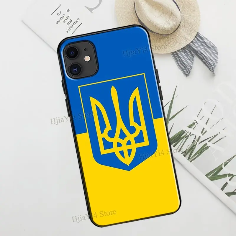 Ukraine Flag Coat of Arms TPU Case For iPhone 12 13 Pro Max mini X XR XS Max 6S 7 8 Plus SE 2020 11 14 Pro Max Cover