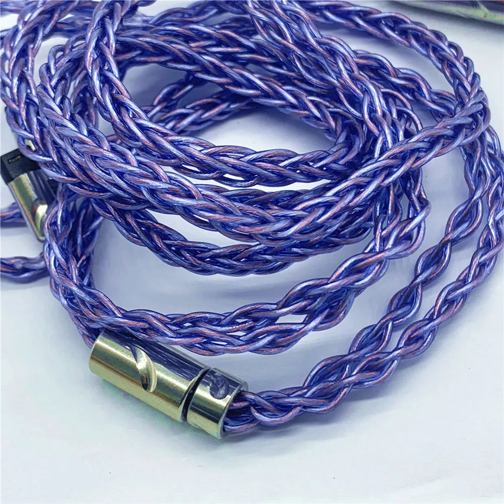 7n واحد كريستال النحاس الفضة مطلي سلك MMCX 0.78 مللي متر 8 حصة 240 الأساسية