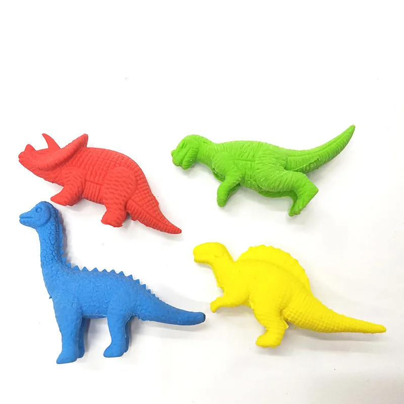 Imagem -03 - Stereo Triceratops Borrachas Criativo e Inovador Dragão Ornamental Modelagem Dinossauros Material de Escritório 24 Pcs 3d