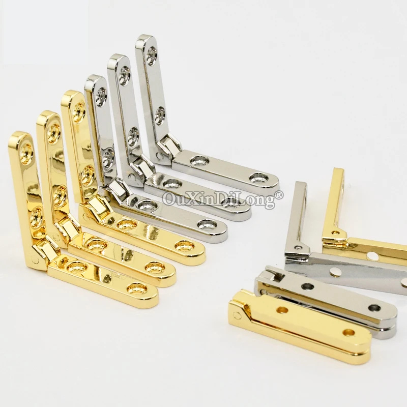 

200PCS 30*30mm*95Degree Gold/Silver High-Grade Zinc Alloy Penbox Hinges Woodenbox Collectionbox Jewelrybox Hinge w Screws FG303