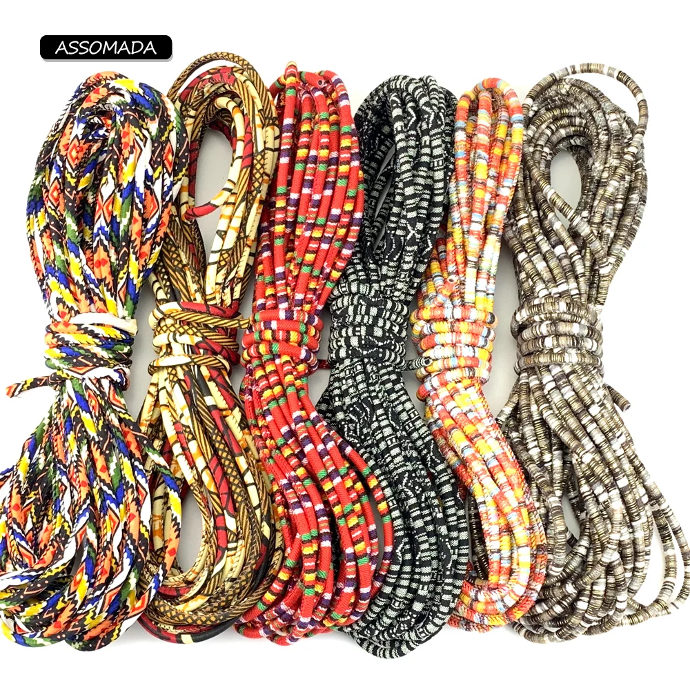 3 metri tessuto corda etnica colorato 6mm cordoncino di cotone fatto a mano tessile avvolgere ricama cordoncini bracciali fai da te collana